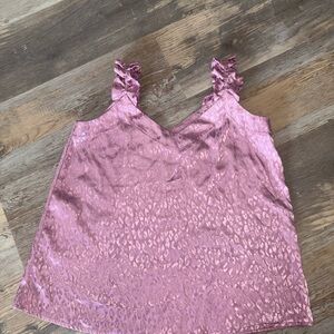 Entro Pink Camisole with Ruffled Straps